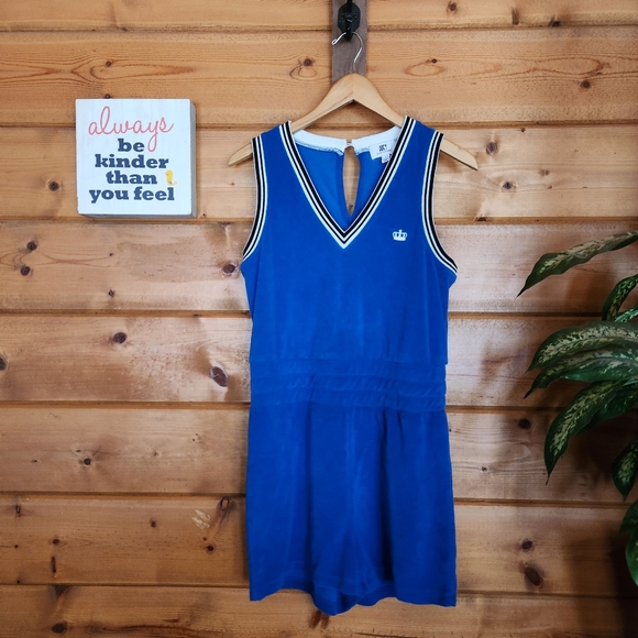 Juicy Couture Pants - Juicy Couture Blue V-Neck Romper